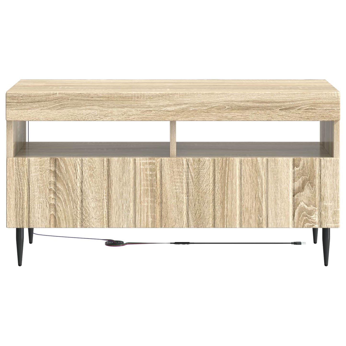LED TV Cabinet ZWOLLE Sonoma Oak Engineered Wood