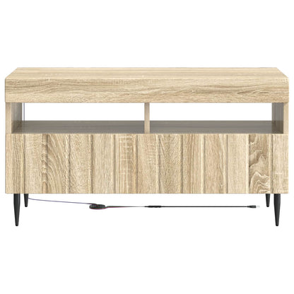LED TV Cabinet ZWOLLE Sonoma Oak Engineered Wood