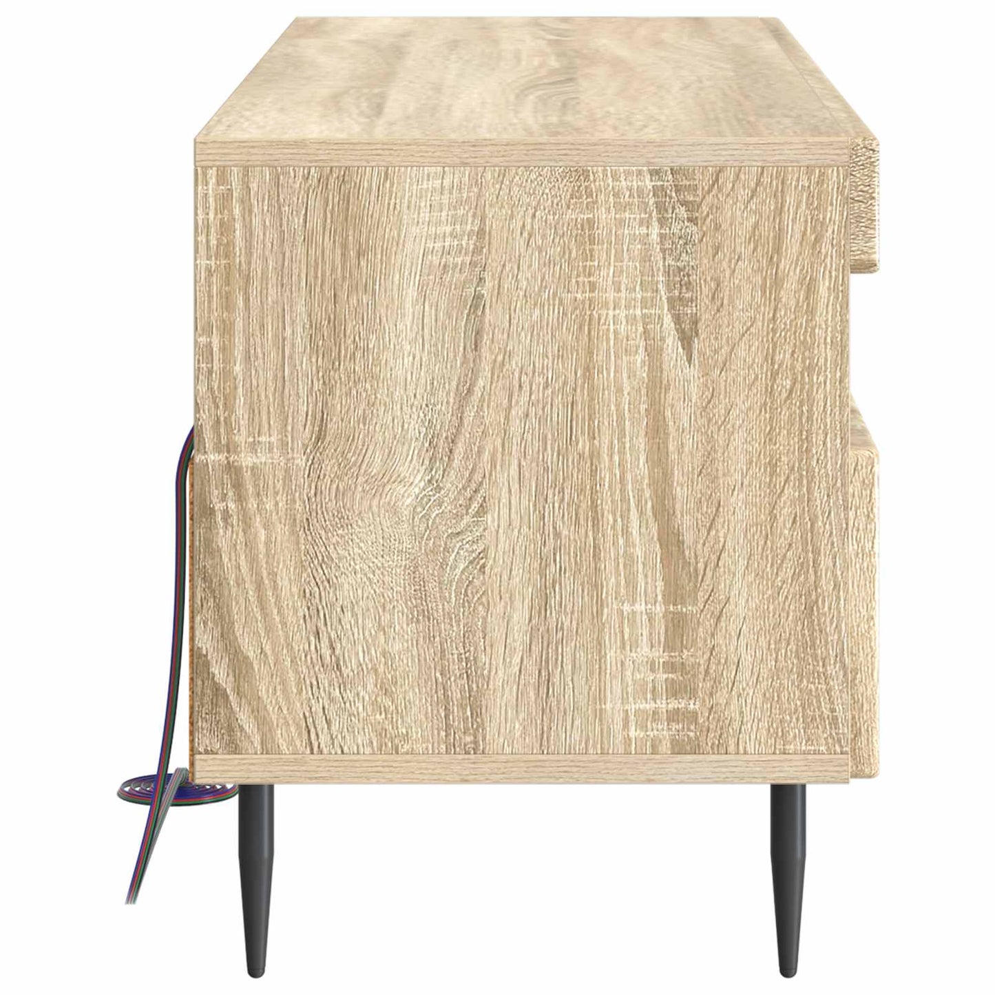 LED TV Cabinet ZWOLLE Sonoma Oak Engineered Wood