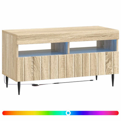 LED TV Cabinet ZWOLLE Sonoma Oak Engineered Wood