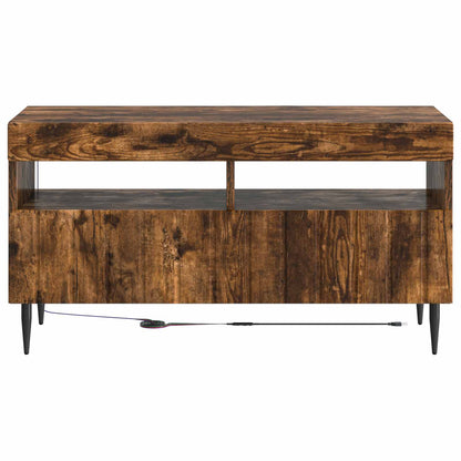LED TV Cabinet Smoked Oak Engineered Wood