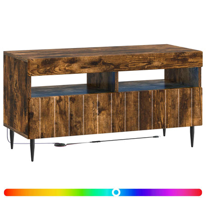 LED TV Cabinet Smoked Oak Engineered Wood