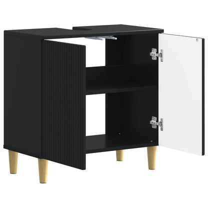 Bathroom Sink Cabinet ARNHEM Black 59.5 x 31.5x 59 cm