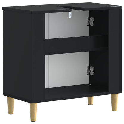 Bathroom Sink Cabinet ARNHEM Black 59.5 x 31.5x 59 cm