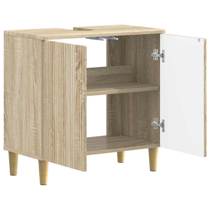 Bathroom Sink Cabinet ARNHEM Sonoma Oak 59.5 x 31.5x 59 cm