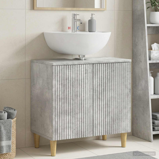 Bathroom Sink Cabinet ARNHEM Concrete Grey 59.5 x 31.5x 59 cm