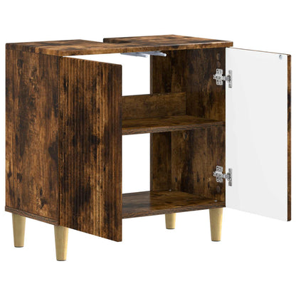 Bathroom Sink Cabinet ARNHEM Smoked Oak 59.5 x 31.5x 59 cm