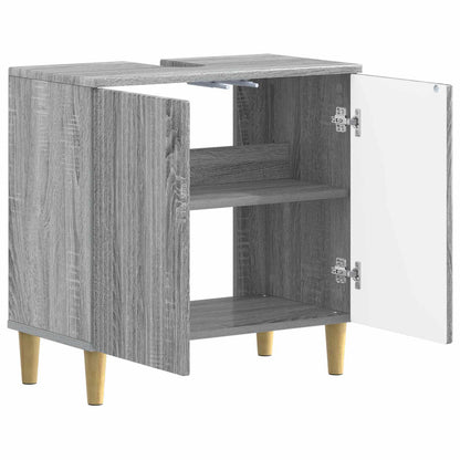 Bathroom Sink Cabinet ARNHEM Grey Sonoma 59.5 x 31.5x 59 cm