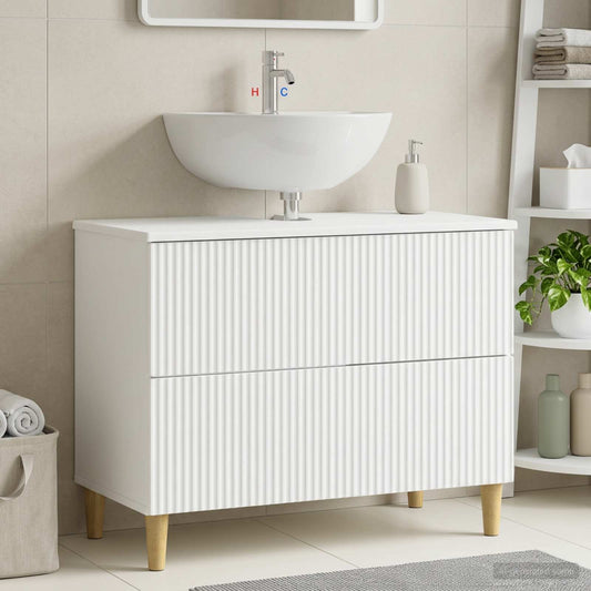 Bathroom Sink Cabinet ARNHEM White 82 x 41x 59 cm