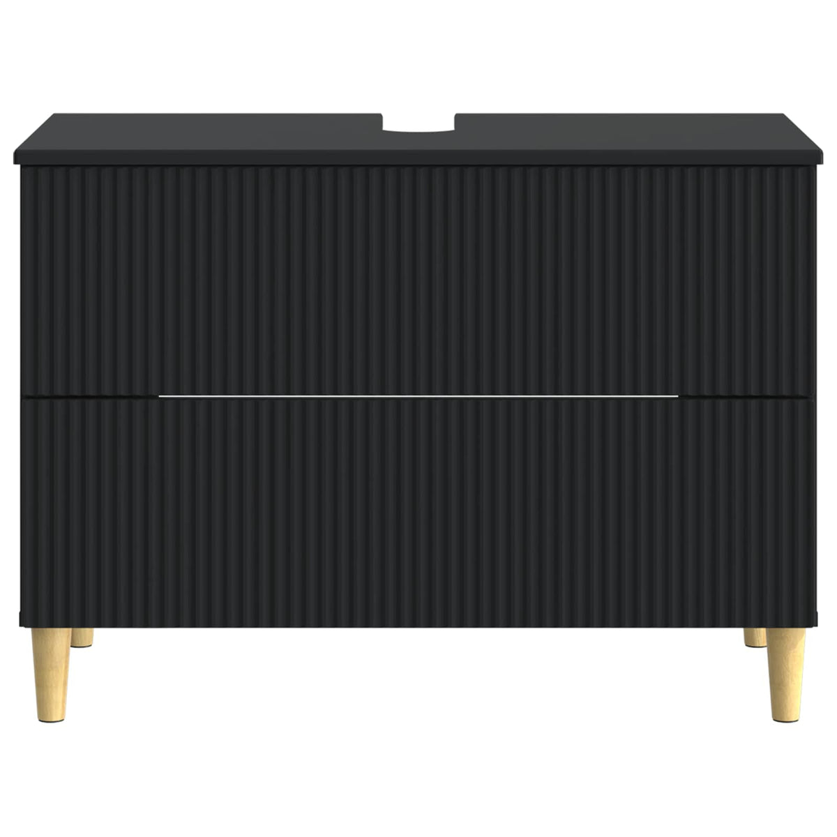 Bathroom Sink Cabinet ARNHEM Black 82 x 41x 59 cm