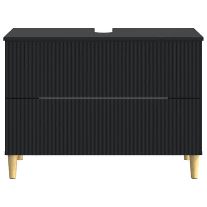 Bathroom Sink Cabinet ARNHEM Black 82 x 41x 59 cm