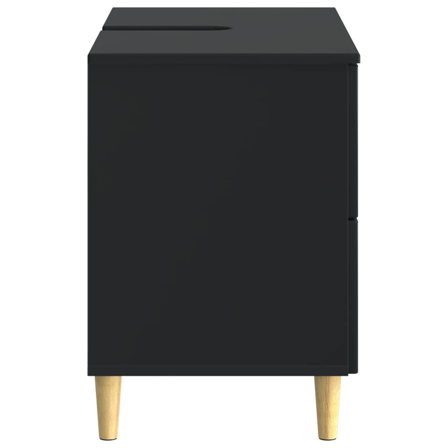 Bathroom Sink Cabinet ARNHEM Black 82 x 41x 59 cm