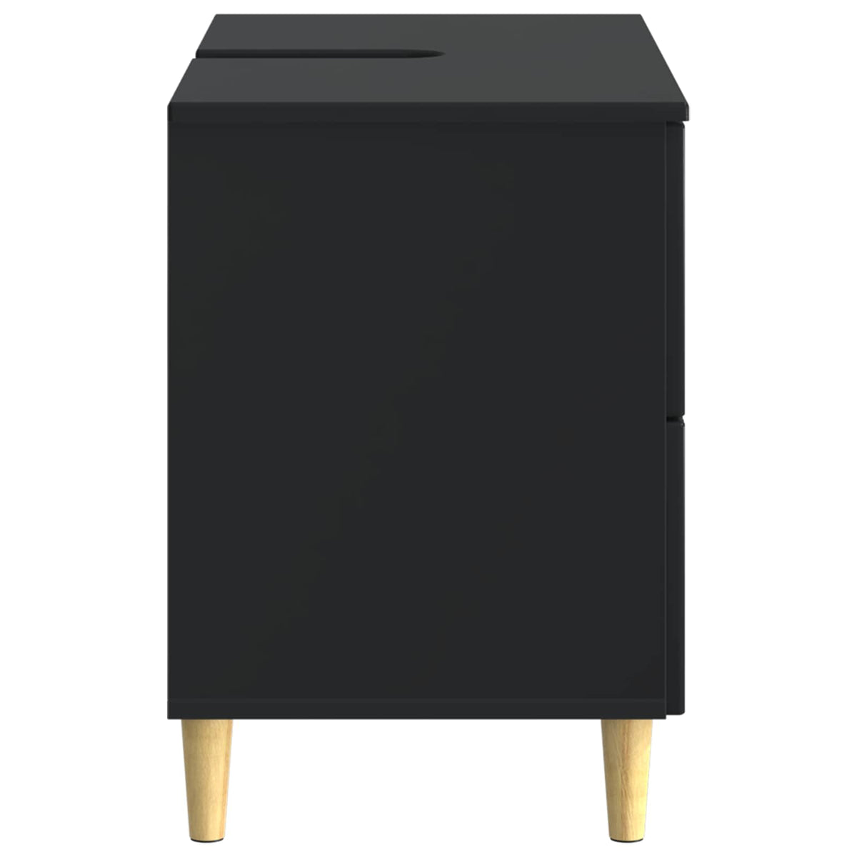Bathroom Sink Cabinet ARNHEM Black 82 x 41x 59 cm