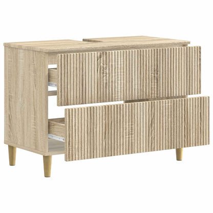 Bathroom Sink Cabinet ARNHEM Sonoma Oak 82 x 41x 59 cm