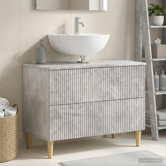 Bathroom Sink Cabinet ARNHEM Concrete Grey 82 x 41x 59 cm