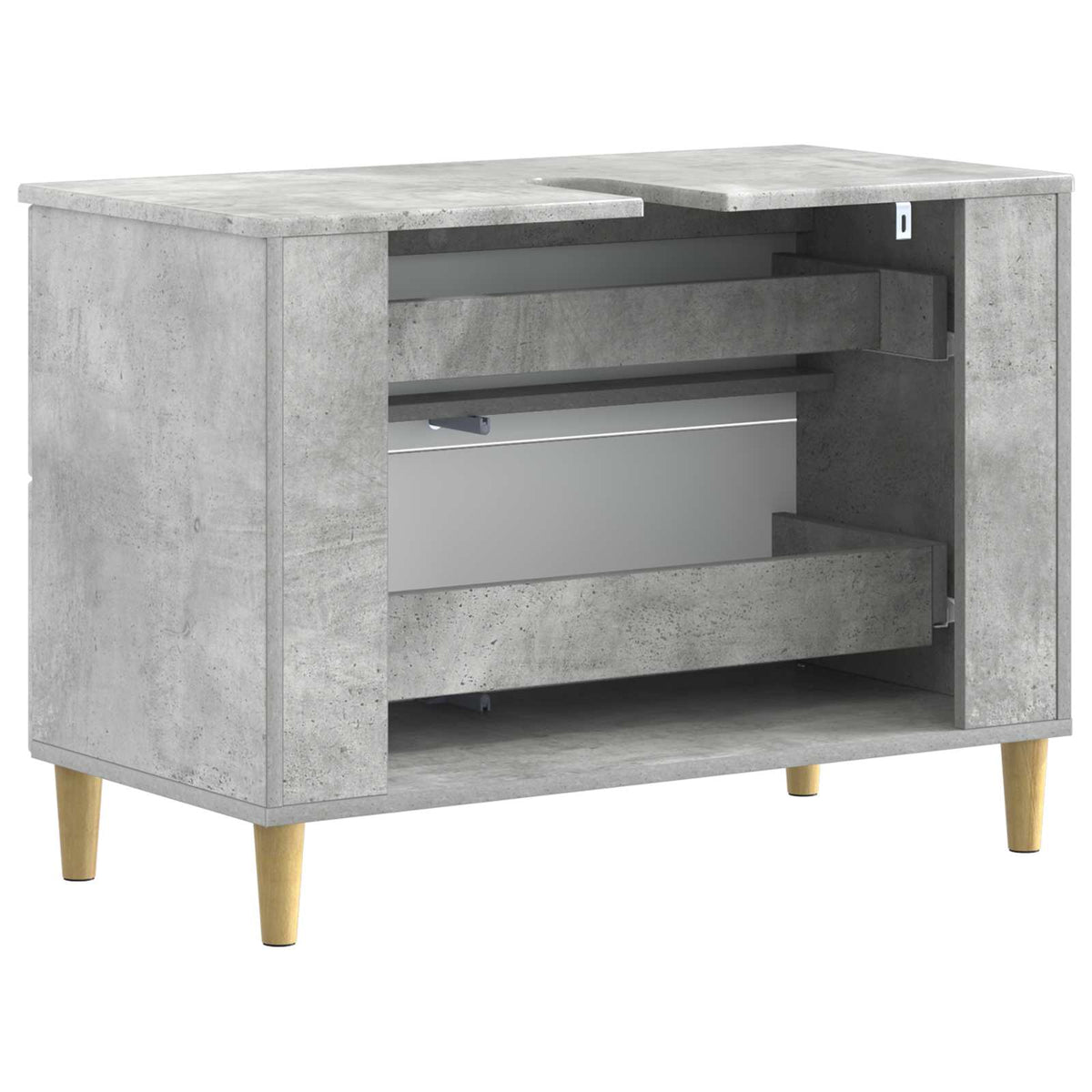 Bathroom Sink Cabinet ARNHEM Concrete Grey 82 x 41x 59 cm