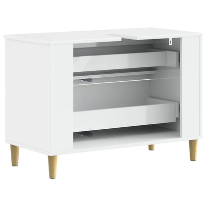 Bathroom Sink Cabinet ARNHEM High Gloss White 82 x 41x 59 cm