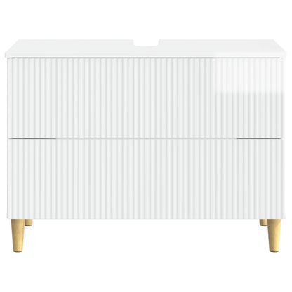 Bathroom Sink Cabinet ARNHEM High Gloss White 82 x 41x 59 cm