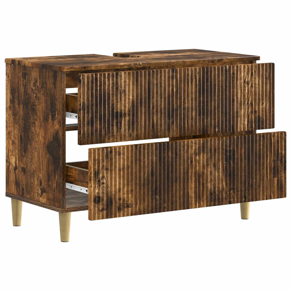 Bathroom Sink Cabinet ARNHEM Smoked Oak 82 x 41x 59 cm