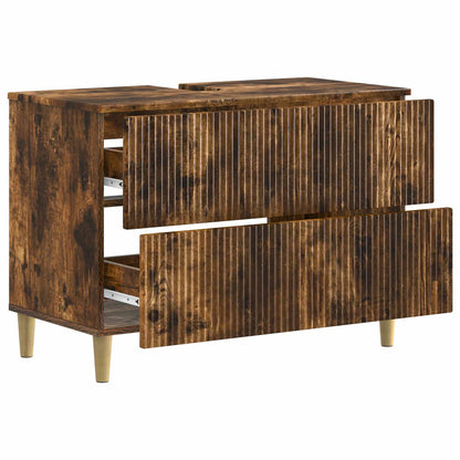 Bathroom Sink Cabinet ARNHEM Smoked Oak 82 x 41x 59 cm