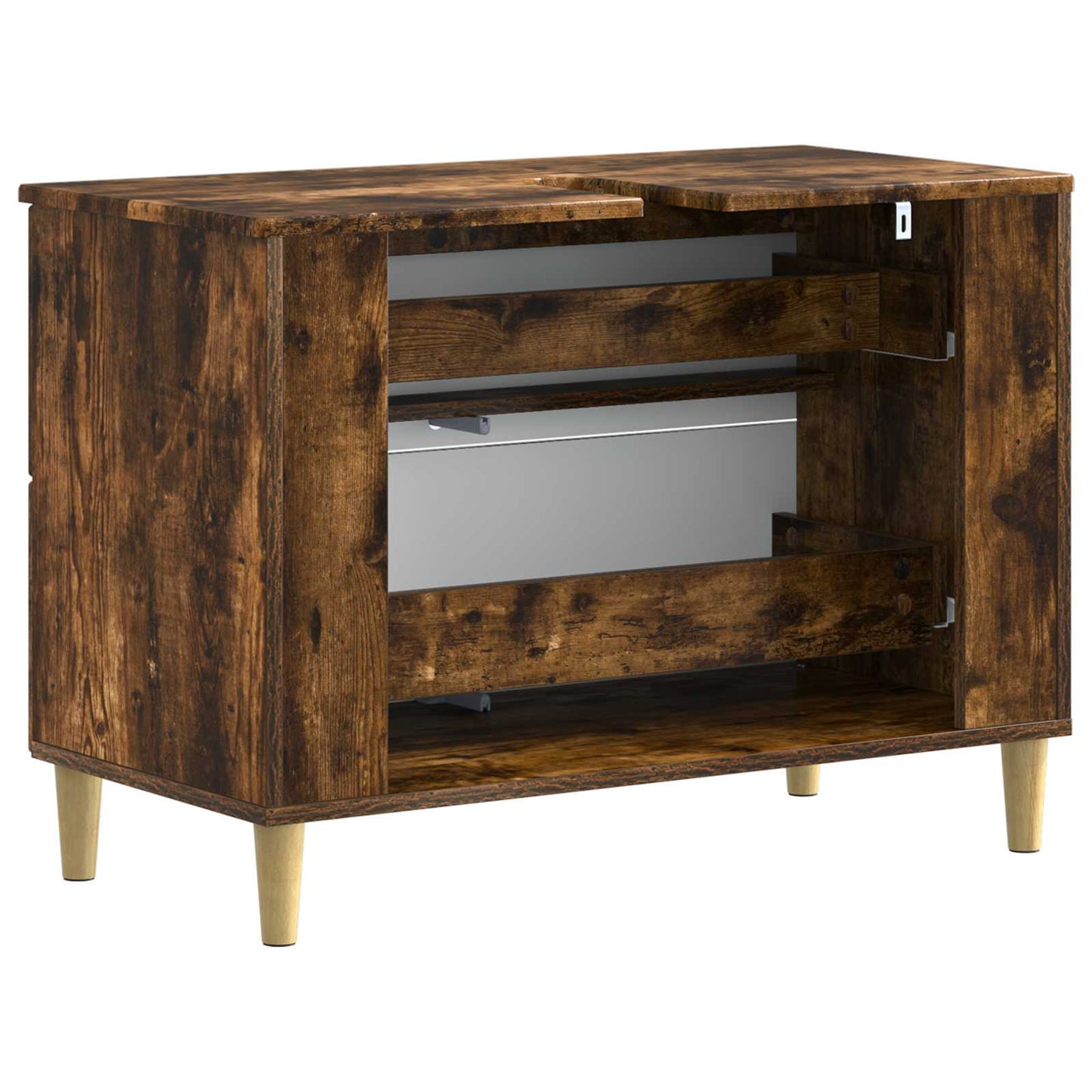 Bathroom Sink Cabinet ARNHEM Smoked Oak 82 x 41x 59 cm