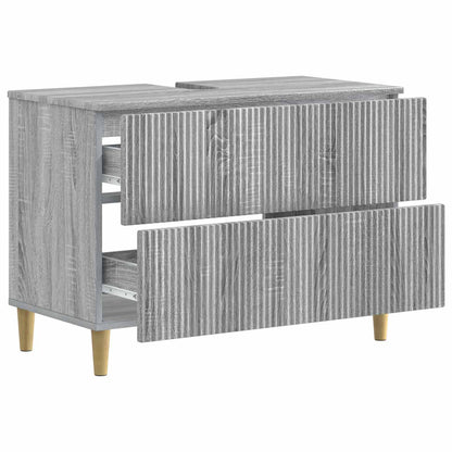Bathroom Sink Cabinet ARNHEM Grey Sonoma 82 x 41x 59 cm