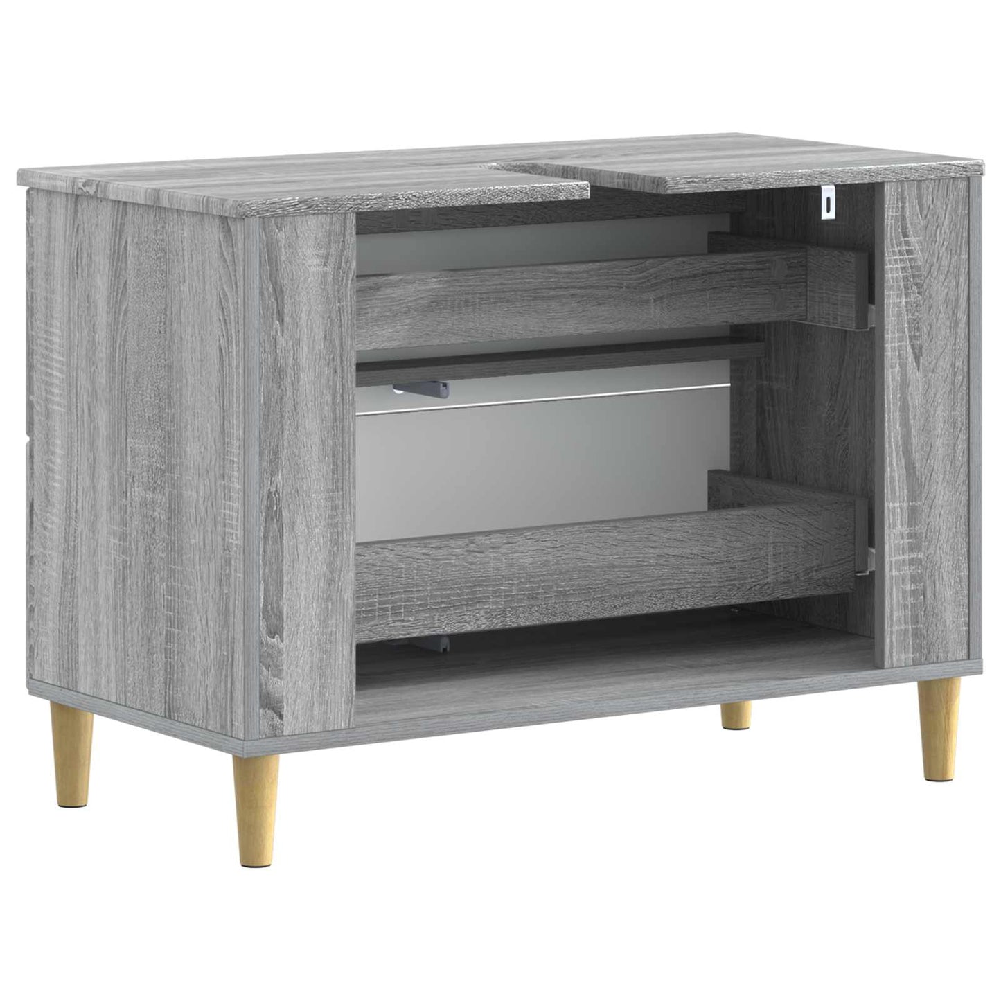 Bathroom Sink Cabinet ARNHEM Grey Sonoma 82 x 41x 59 cm