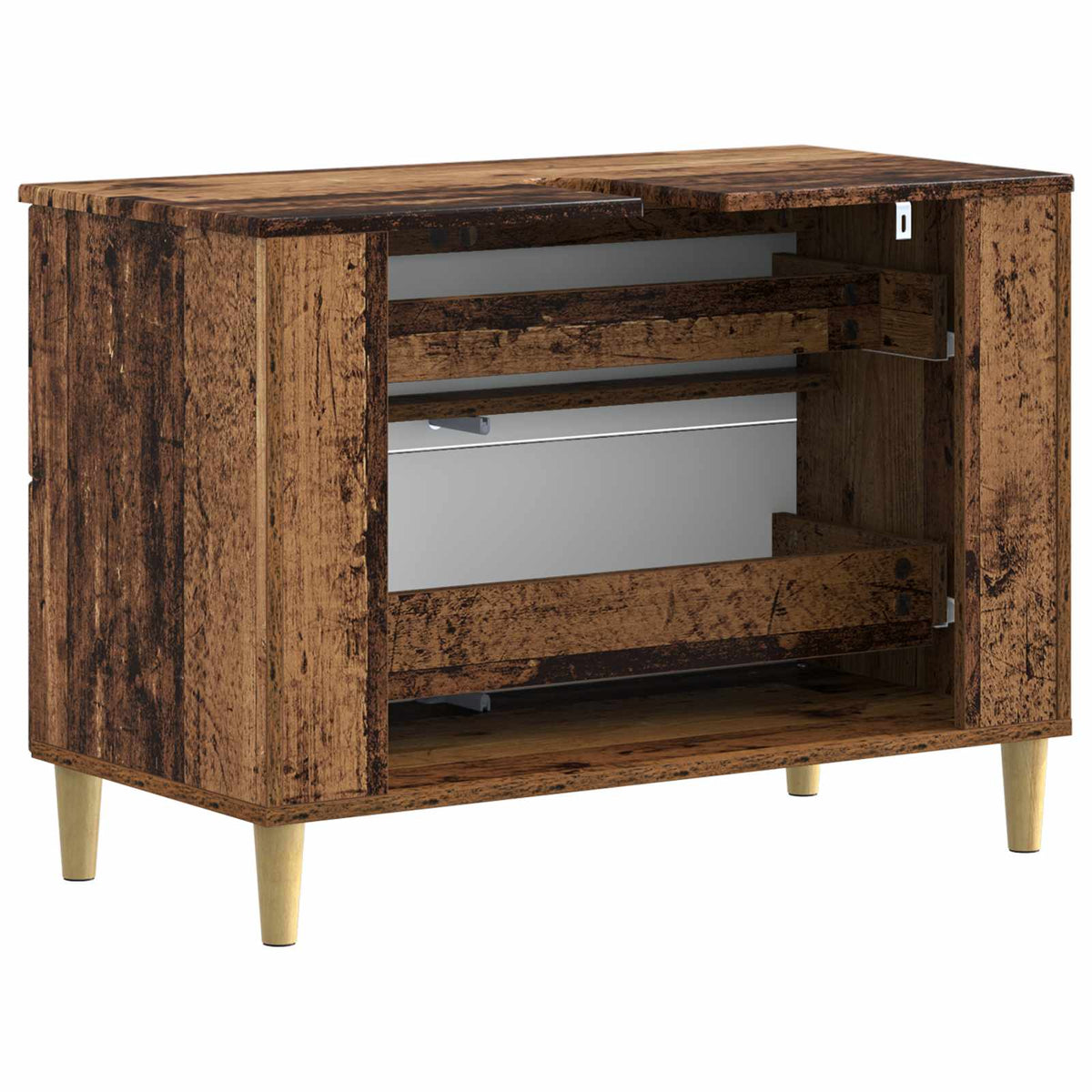 Bathroom Sink Cabinet ARNHEM Old Wood 82 x 41x 59 cm