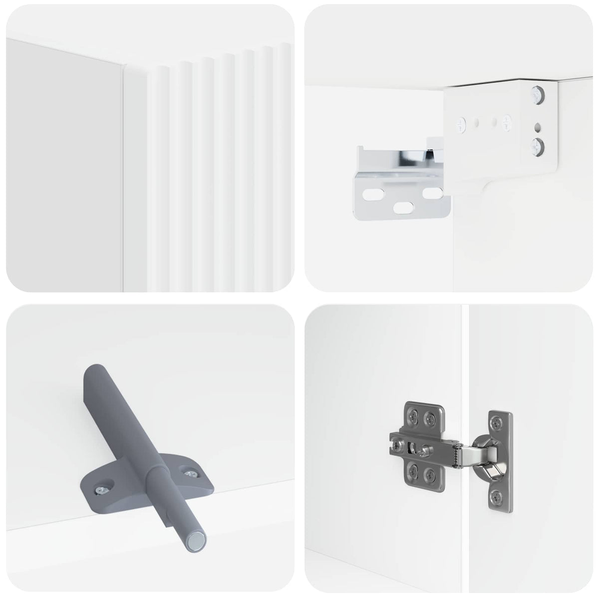 Bathroom Wall Cabinet ARNHEM White 30 x 31 x 59 cm