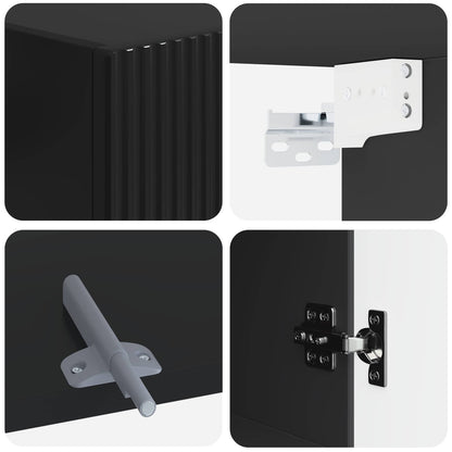Bathroom Wall Cabinet ARNHEM Black 30 x 31 x 59 cm