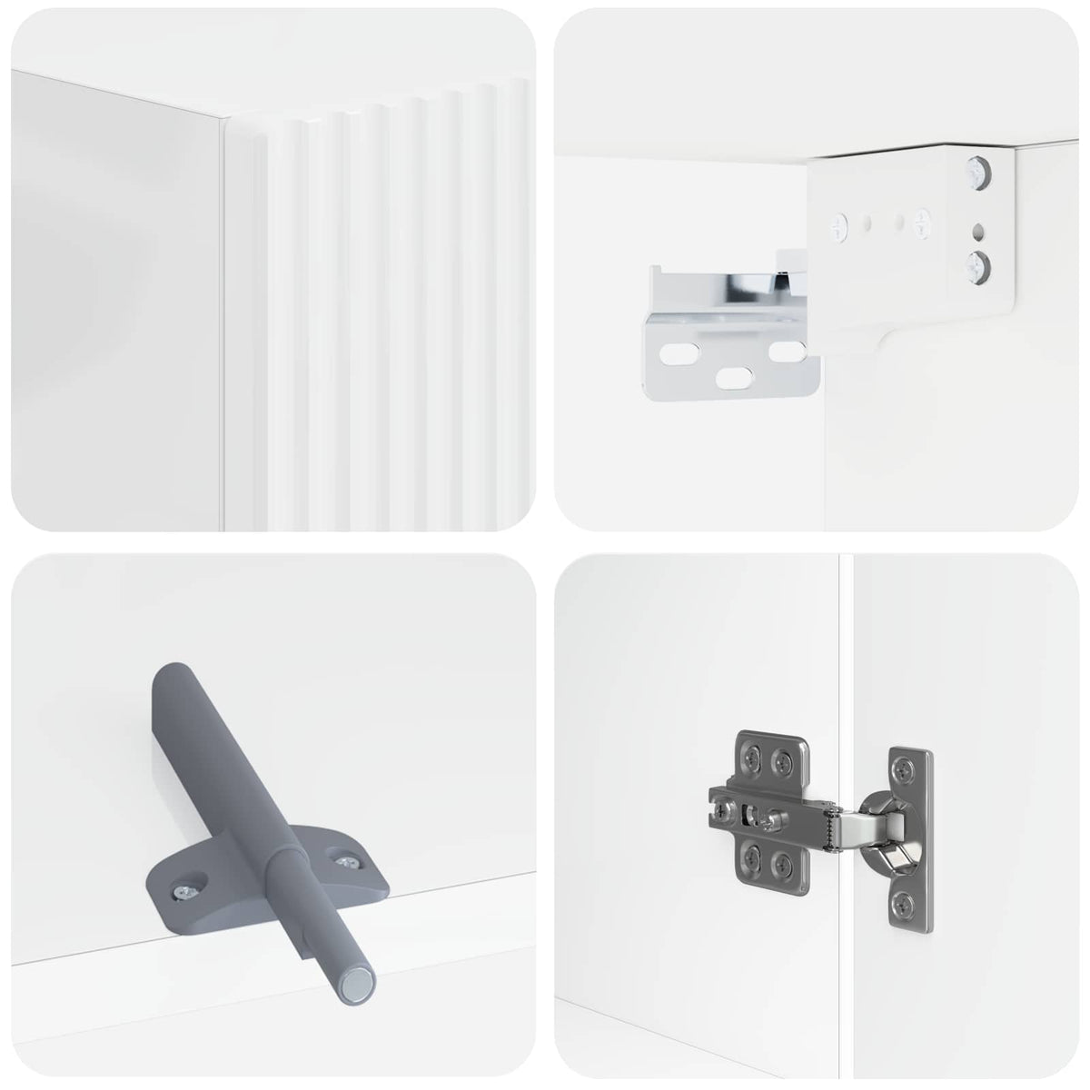 Bathroom Wall Cabinet ARNHEM High Gloss White 30 x 31 x 59 cm
