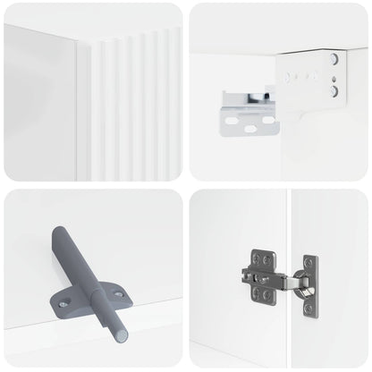 Bathroom Wall Cabinet ARNHEM High Gloss White 30 x 31 x 59 cm