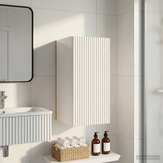 Bathroom Wall Cabinet ARNHEM High Gloss White 30 x 31 x 59 cm