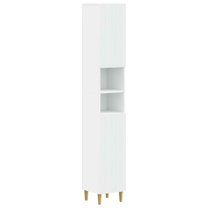 Bathroom Cabinet with Open Shelf ARNHEM White 30 x 31 x 190 cm