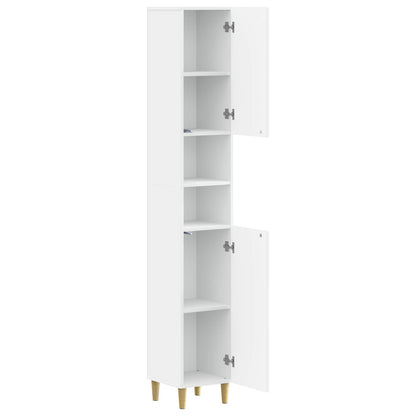 Bathroom Cabinet with Open Shelf ARNHEM White 30 x 31 x 190 cm