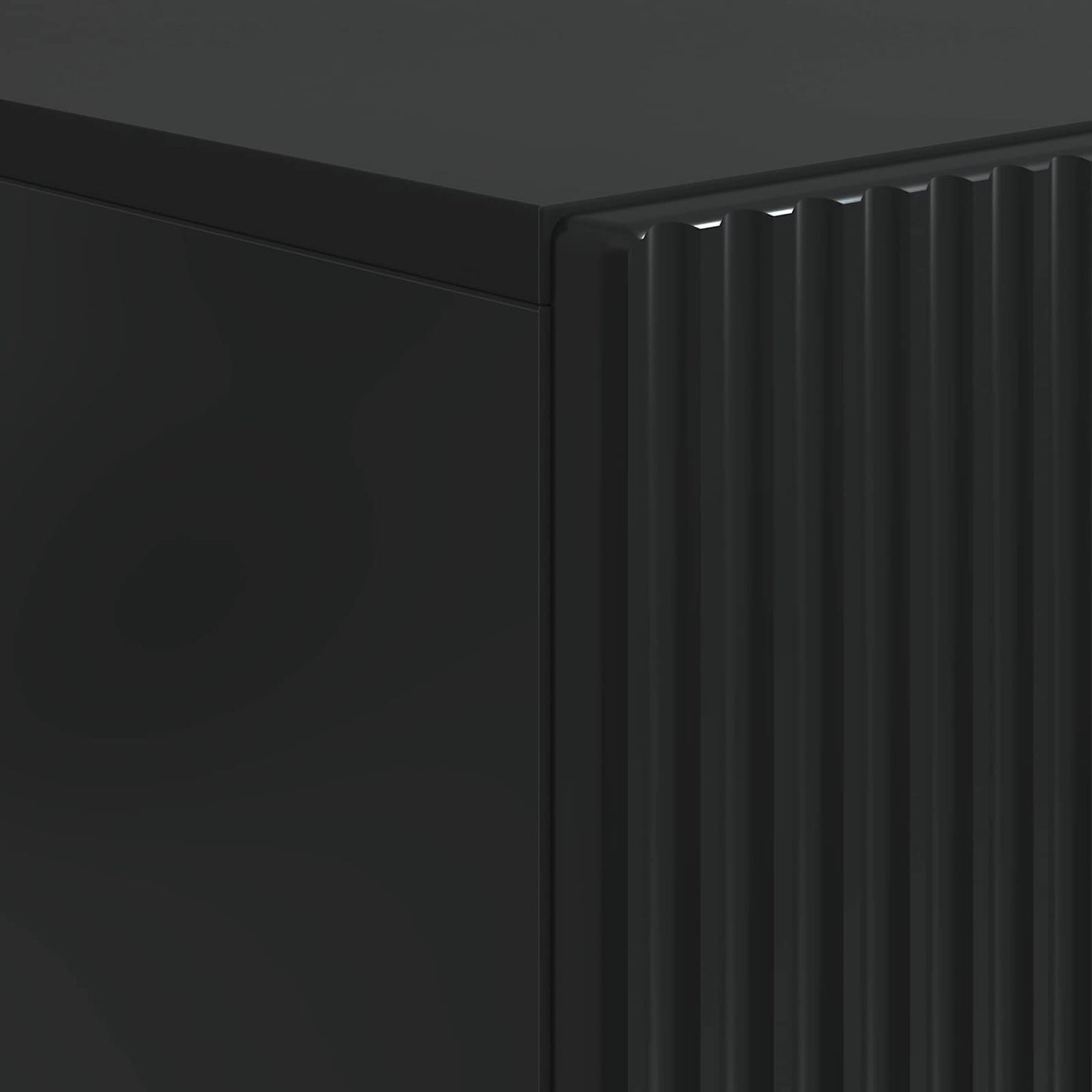 Bathroom Cabinet with Open Shelf ARNHEM Black 30 x 31 x 190 cm