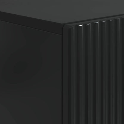 Bathroom Cabinet with Open Shelf ARNHEM Black 30 x 31 x 190 cm