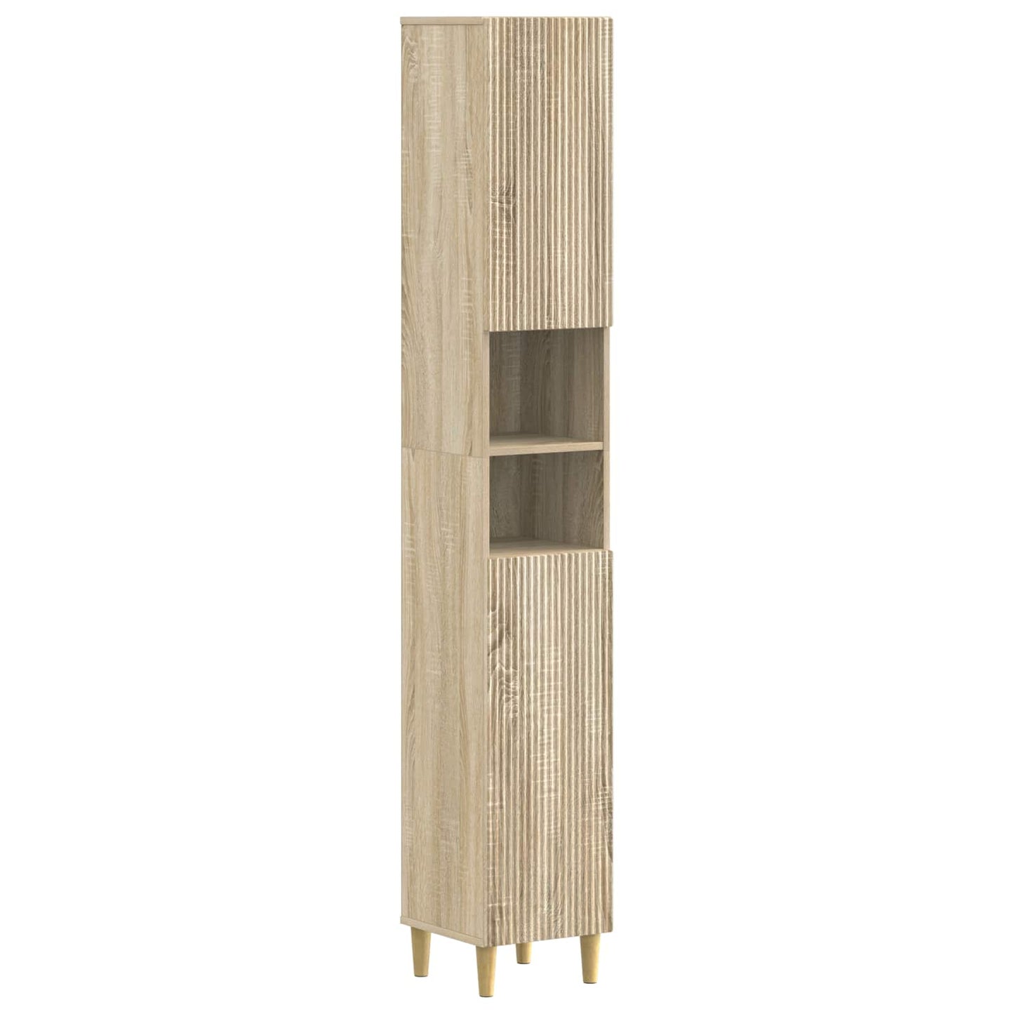 Bathroom Cabinet with Open Shelf ARNHEM Sonoma Oak