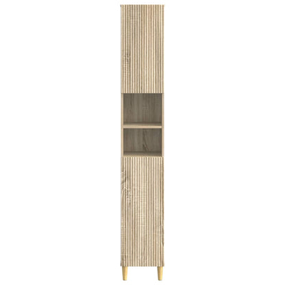 Bathroom Cabinet with Open Shelf ARNHEM Sonoma Oak