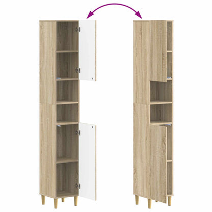 Bathroom Cabinet with Open Shelf ARNHEM Sonoma Oak