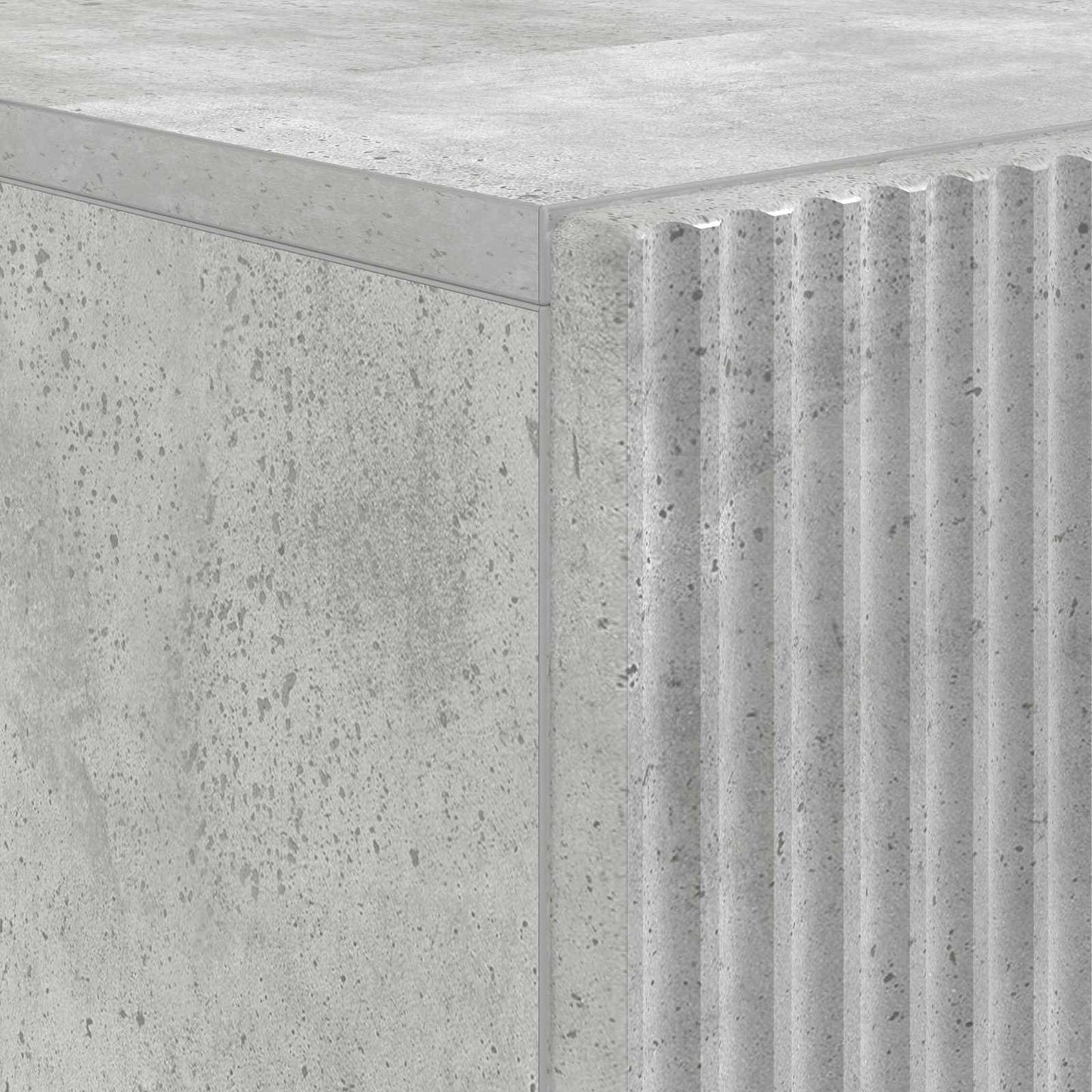 Bathroom Cabinet with Open Shelf ARNHEM Concrete Grey