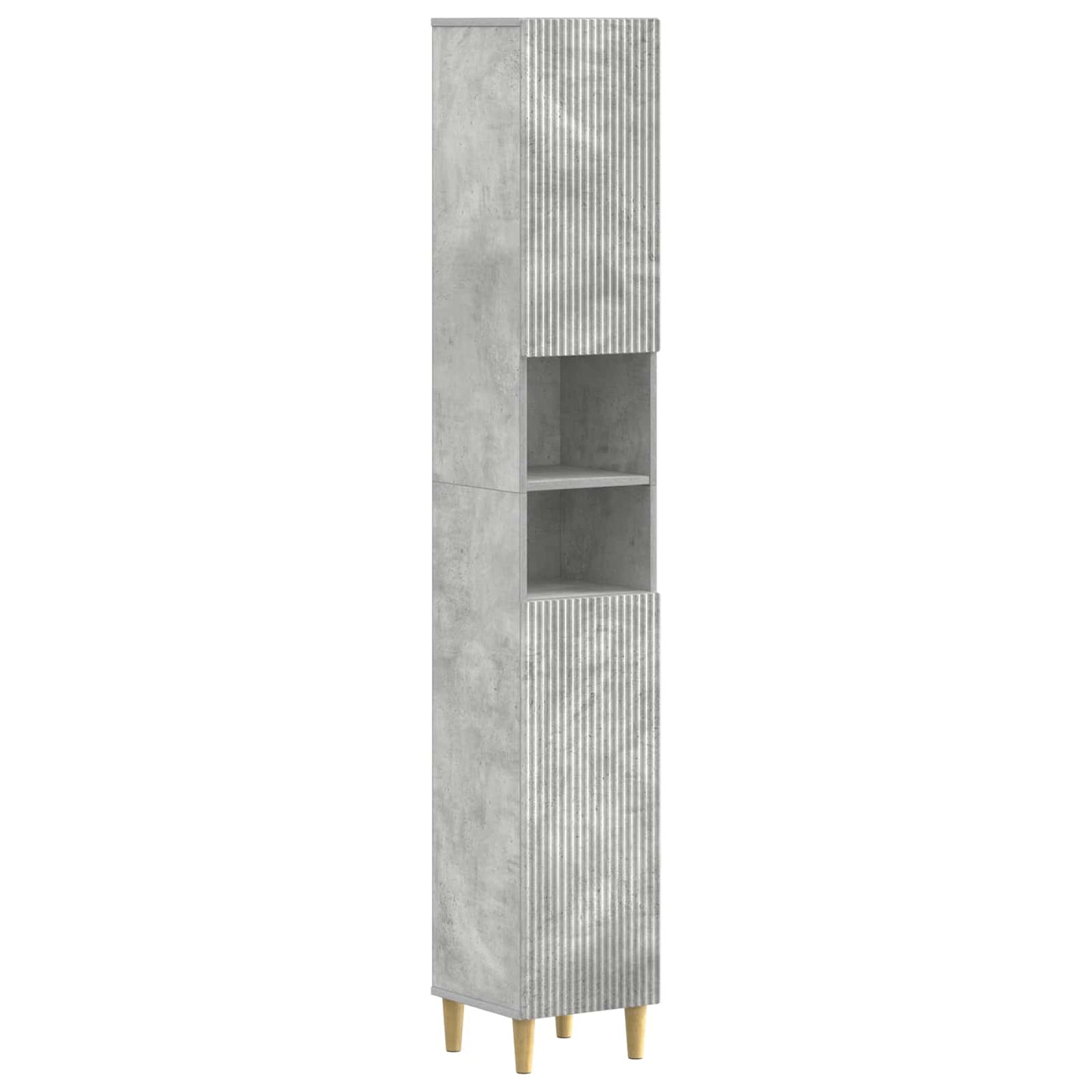 Bathroom Cabinet with Open Shelf ARNHEM Concrete Grey