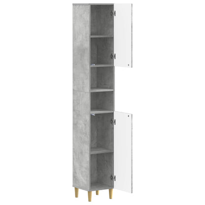 Bathroom Cabinet with Open Shelf ARNHEM Concrete Grey