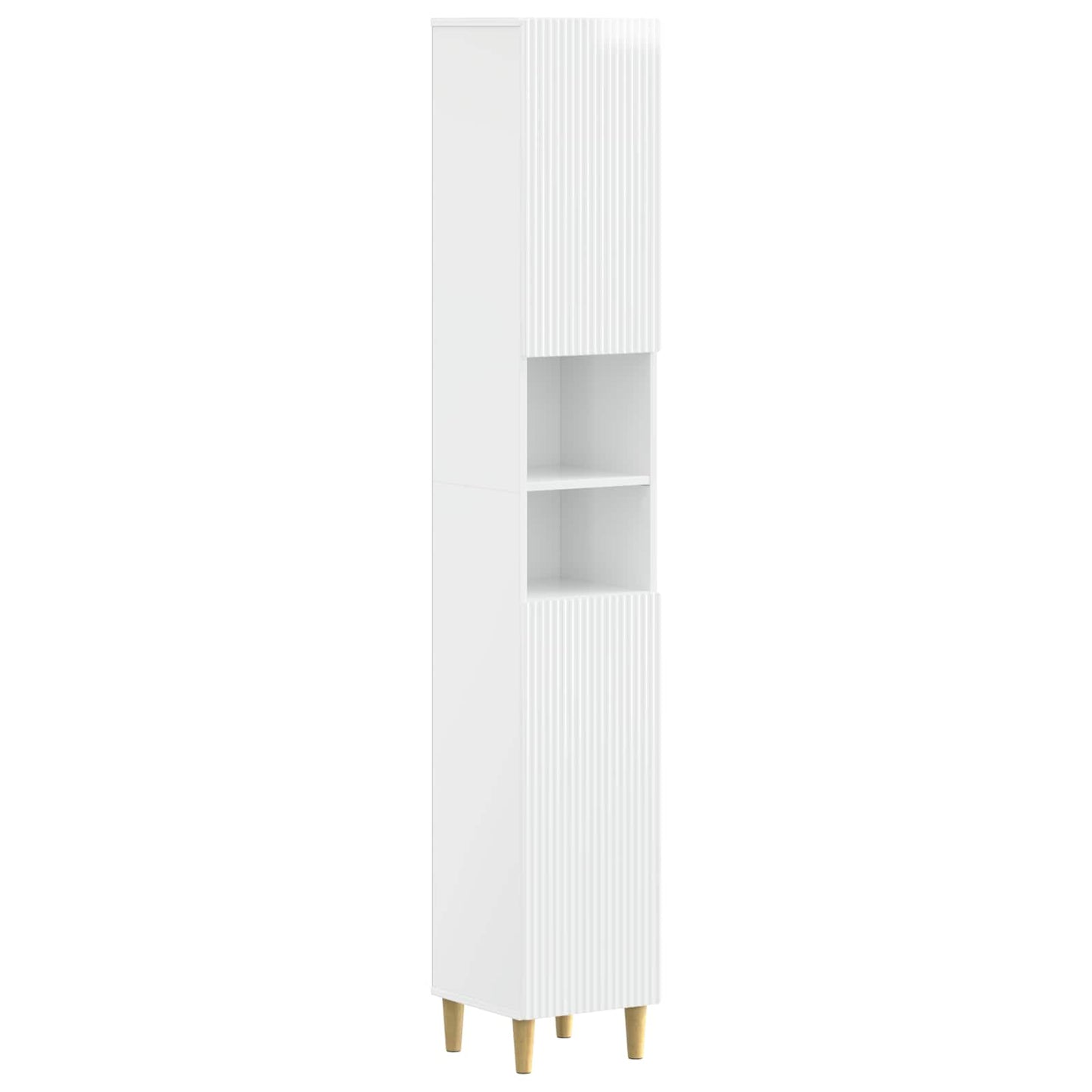 Bathroom Cabinet with Open Shelf ARNHEM High Gloss White