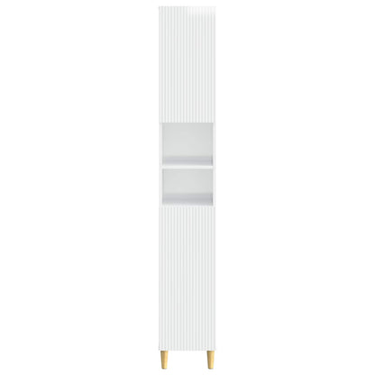 Bathroom Cabinet with Open Shelf ARNHEM High Gloss White
