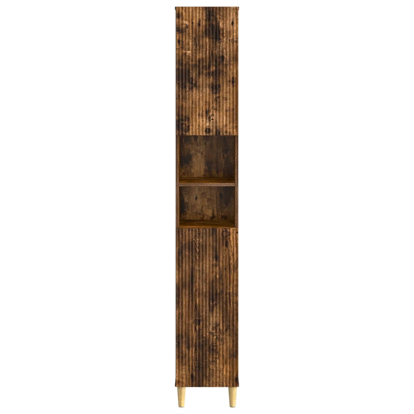 Bathroom Cabinet with Open Shelf ARNHEM Smoked Oak