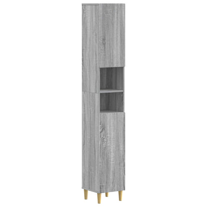 Bathroom Cabinet with Open Shelf ARNHEM Grey Sonoma