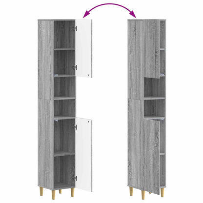 Bathroom Cabinet with Open Shelf ARNHEM Grey Sonoma