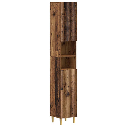 Bathroom Cabinet with Open Shelf ARNHEM Old Wood