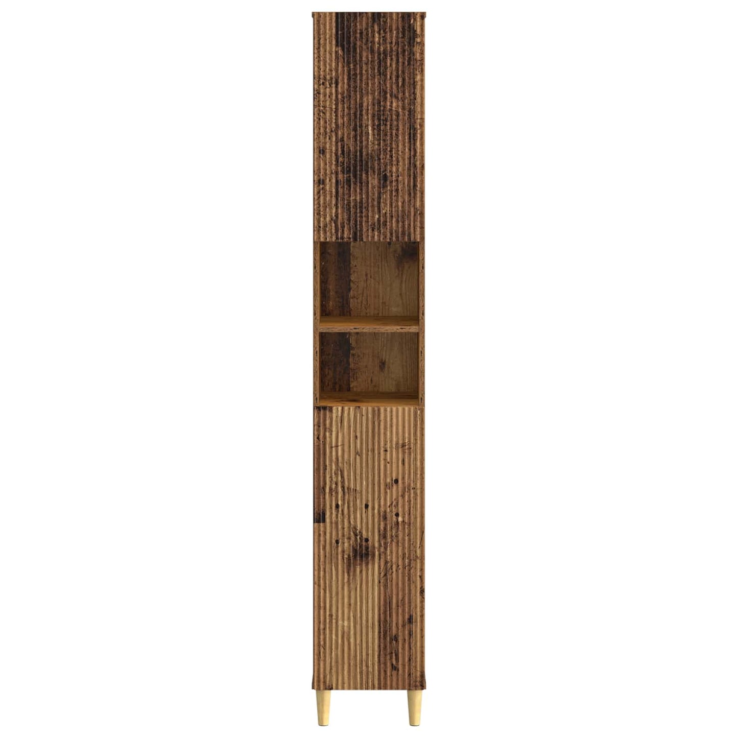 Bathroom Cabinet with Open Shelf ARNHEM Old Wood